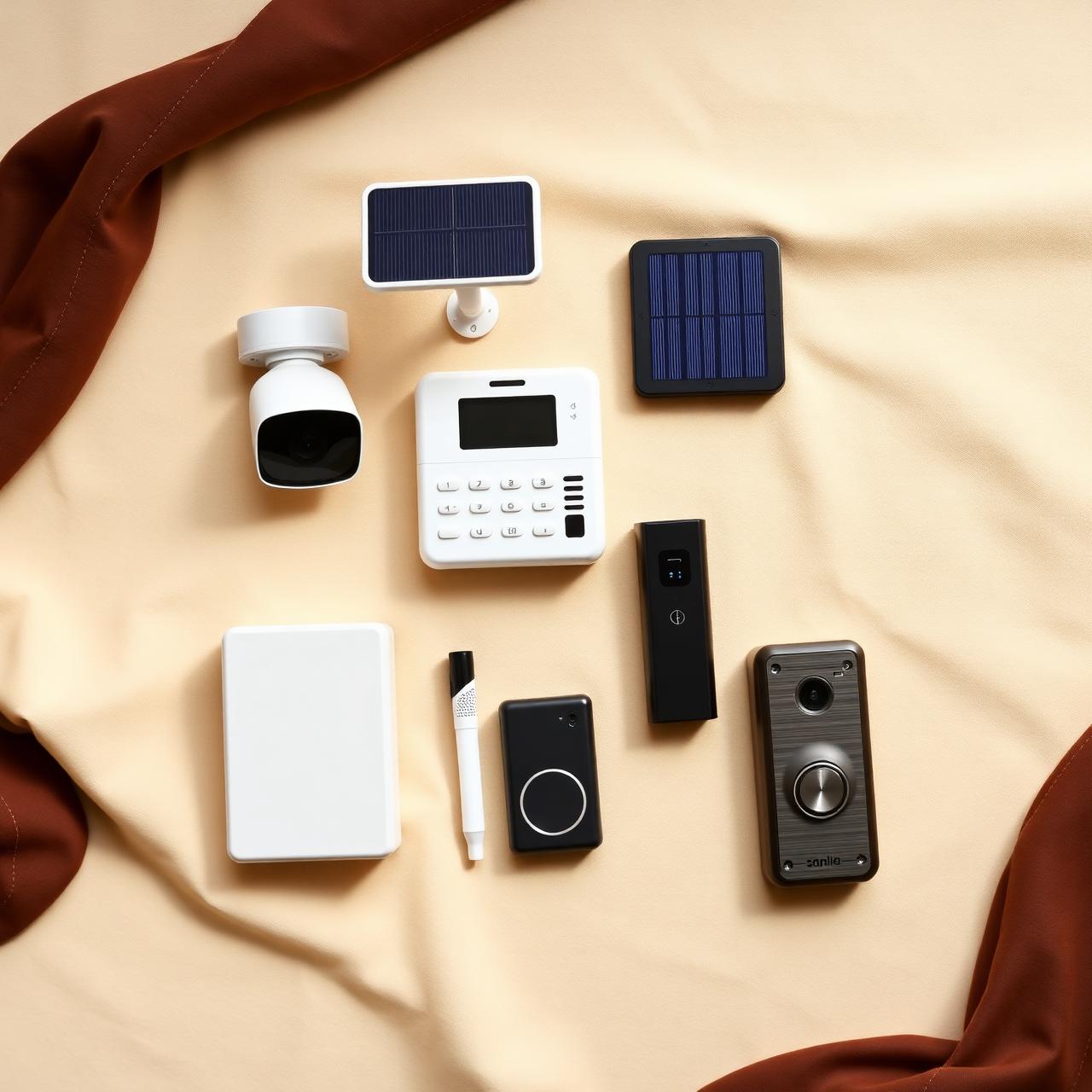 Kit Casa Sicura NestGuard: telecamera solare 4G, faro con sensore, allarme wireless, serratura smart e spioncino digitale