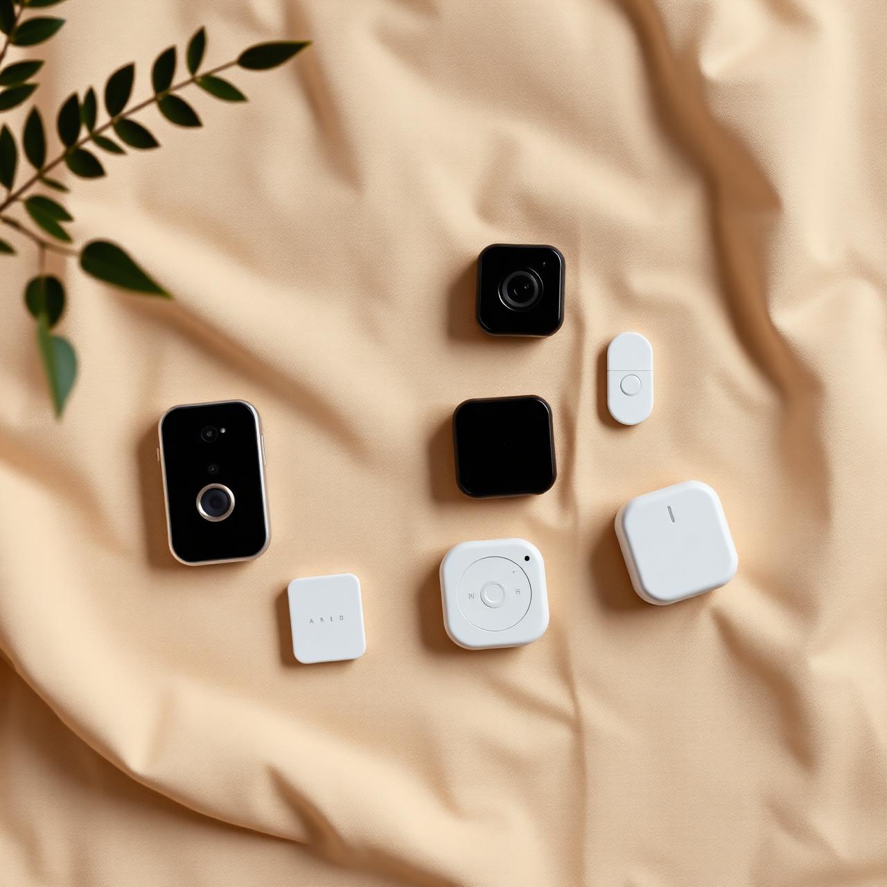 Kit Famiglia Serena NestGuard: videocitofono WiFi, telecamera interna, sensore movimento, sensore porta e rilevatore di fumo